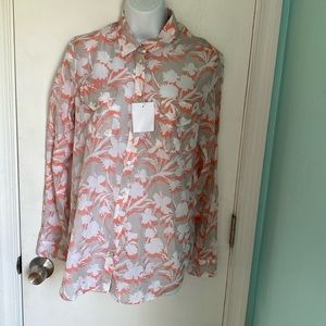 Victoria’s Secret floral button down long sleeve blouse NWT